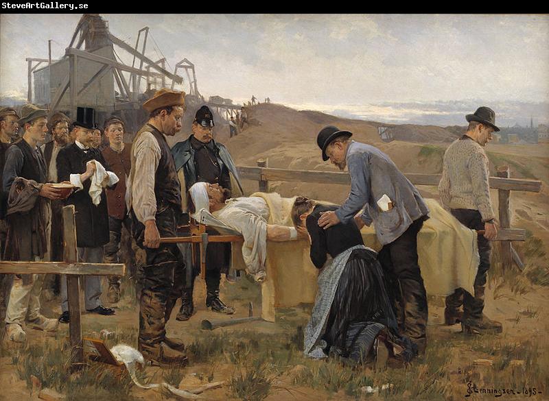 Erik Henningsen A wounded worker),